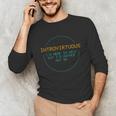 Introvirtuous Retro Pixel Funny Introvert Quote Unisex Long Sleeve T-Shirt