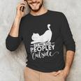 It's Way Too Peopley Outside Cute Cat Introvert Unisex Long Sleeve T-Shirt It's Way Too Peopley Outside Cute Cat Introvert Unisex Long Sleeve T-Shirt