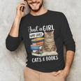 Just a Girl Who Loves Cats And Books Unisex Long Sleeve T-Shirt Just a Girl Who Loves Cats And Books Unisex Long Sleeve T-Shirt