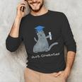 Just Graduated Cat With Graduation Cap And Diploma For Men Women Girls Kids Unisex Long Sleeve T-Shirt