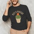 Kawaii Grumpy Cactus Not a Hugger Plant Introvert Unisex Long Sleeve T-Shirt