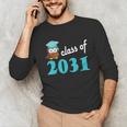 Kids Class Of 2031 Graduation Year T-Shirt Back To School Unisex Long Sleeve T-Shirt