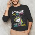 Kids Daycare Graduation Unicorn Last Day Of School Kids Unisex Long Sleeve T-Shirt
