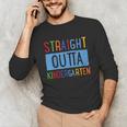 Kids STRAIGHT OUTTA KINDERGARTEN T-SHIRT FUNNY GRADUATION GIFT Unisex Long Sleeve T-Shirt