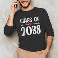 Kindergarten Class Of 2038 First Day School Graduation Girls Unisex Long Sleeve T-Shirt