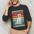 Labrador Retriever Introvert White Lab Unisex Long Sleeve T-Shirt
