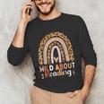 Leopard Teacher Wild About Reading Books Reader Librarian Unisex Long Sleeve T-Shirt