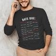 Library Due Date Stamp Card Librarian Book Reading Vintage Unisex Long Sleeve T-Shirt