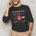 Life Is Better Around The Farm Nostalgia Trendy Unisex Long Sleeve T-Shirt Life Is Better Around The Farm Nostalgia Trendy Unisex Long Sleeve T-Shirt