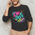 I Love The 70s Retro Cassette Roller Vinyl Disco Nostalgia Unisex Long Sleeve T-Shirt