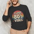 I Love 80’s Vibes Retro 80s Style Vintage Sunset Nostalgia Unisex Long Sleeve T-Shirt