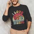 I Love 90's Music Retro Style Nostalgia Cassette 1990s Party Unisex Long Sleeve T-Shirt