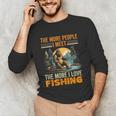 I Love Fishing Bigfoot Fisherman Introvert Sarcastic Unisex Long Sleeve T-Shirt