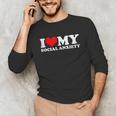 I Love My Social Anxiety Heart Humor Introvert Statement Unisex Long Sleeve T-Shirt I Love My Social Anxiety Heart Humor Introvert Statement Unisex Long Sleeve T-Shirt