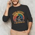 Low Social Battery Introvert Energy Unisex Long Sleeve T-Shirt