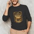 The Magic Of Books Vintage Style Reading Lover Cat & Tea Unisex Long Sleeve T-Shirt