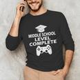 Middle School Level Complete Gamer Graduation Day 2024 Unisex Long Sleeve T-Shirt