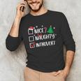 Nice Naughty Introvert Christmas List Santa Unisex Long Sleeve T-Shirt Nice Naughty Introvert Christmas List Santa Unisex Long Sleeve T-Shirt