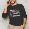Nice Naughty Introvert Christmas List Santa Unisex Long Sleeve T-Shirt Nice Naughty Introvert Christmas List Santa Unisex Long Sleeve T-Shirt