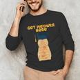 Orange Tabby Cat Graduation Distressed Shirt For Grads For Men Women Girls Kids Unisex Long Sleeve T-Shirt