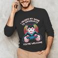 I Paused My Game To Graduate 2024 Gamer Graduation Unisex Long Sleeve T-Shirt