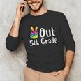 Peace Out 5th Grade Tie Dye Graduation Class Of 2026 Unisex Long Sleeve T-Shirt