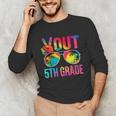 Peace Out 5th Grade Tie Dye Graduation Last Day Of School Unisex Long Sleeve T-Shirt