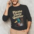 Please Chew Quieter Introvert Duck Lover Unisex Long Sleeve T-Shirt Please Chew Quieter Introvert Duck Lover Unisex Long Sleeve T-Shirt