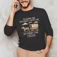 Please Be Patient I'm From The 1900s Retro Pixel Horse Wagon Unisex Long Sleeve T-Shirt