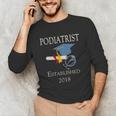 Podiatrist Established 2018 Med School Graduation Shirt Unisex Long Sleeve T-Shirt
