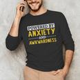 Powered By Anxiety And Awkwardness Social Anxiety Introverts Unisex Long Sleeve T-Shirt
