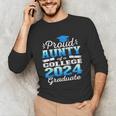 Proud Aunty Of 2024 College Graduate Family 24 Graduation Unisex Long Sleeve T-Shirt