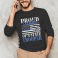 Proud Grandpa Of a State Trooper Police Officer Graduation Unisex Long Sleeve T-Shirt