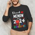 Proud MEMAW Of 2024 Pre-K Graduation Graduate Senior 2024 Unisex Long Sleeve T-Shirt