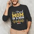 Proud Mom Of A Class Of 2026 Graduate Senior Gold Graduation Unisex Long Sleeve T-Shirt