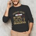 Proud Mom Of Two 2021 Graduates Twin Mama Graduation Leopard Unisex Long Sleeve T-Shirt