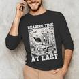 Reading Time At Last Book Lover Introvert Skeleton Reading Unisex Long Sleeve T-Shirt Reading Time At Last Book Lover Introvert Skeleton Reading Unisex Long Sleeve T-Shirt