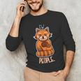 Red Panda Introvert For Red Pandas Fan Unisex Long Sleeve T-Shirt
