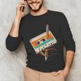Retro Cassette Tape & Pencil Rewind Nostalgia Party 80s 90s Unisex Long Sleeve T-Shirt