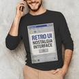 Retro Computer Dialog Box 90s Desktop Interface Nostalgia Unisex Long Sleeve T-Shirt