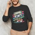 Retro Old Cassette Tape Cartoon With Walker Nostalgia Unisex Long Sleeve T-Shirt
