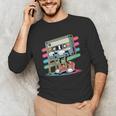 Retro Old Cassette Tape Cartoon With Walker Nostalgia Unisex Long Sleeve T-Shirt