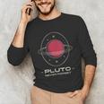Retro Pluto Never Forget Classic Planet Pluto Nostalgia Unisex Long Sleeve T-Shirt