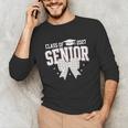 Retro Senior 2027 Girl Coquette Bow Class Of 2027 Graduation Unisex Long Sleeve T-Shirt