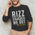 Rizz Crashed We Out 5th Grade Graduation Fifth Graders Unisex Long Sleeve T-Shirt
