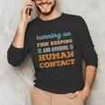 Running On Fish Keeping Social Introvert Humor Vintage Unisex Long Sleeve T-Shirt Running On Fish Keeping Social Introvert Humor Vintage Unisex Long Sleeve T-Shirt