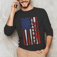 Senior 2026 Baseball American Flag Class Of 2026 Graduation Unisex Long Sleeve T-Shirt