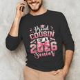 Senior 2026 Class Of 26 Coquette Pink Bow Graduation Cousin Unisex Long Sleeve T-Shirt