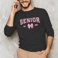 Senior 2026 Class Of 2026 Coquette Pink Bow Graduation 2026 Unisex Long Sleeve T-Shirt
