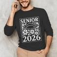 Senior 2026 Floral Flowers Class Of 2026 Graduation Kids Unisex Long Sleeve T-Shirt